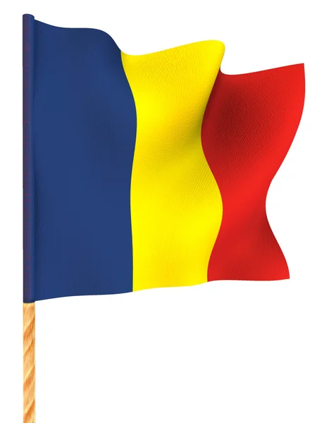 Flagge zeigen. Rumänien — Stockfoto