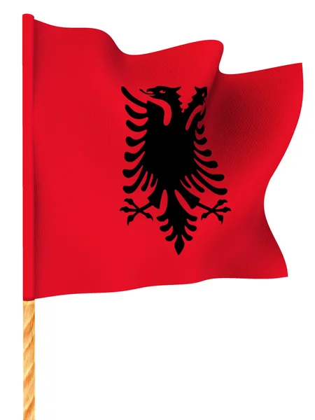 Flagge zeigen. Albanien — Stockfoto