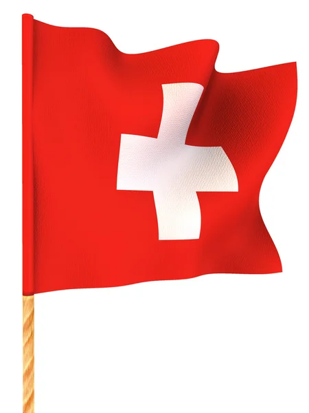 Flagga. Schweizvlajka. Švýcarsko — Stockfoto