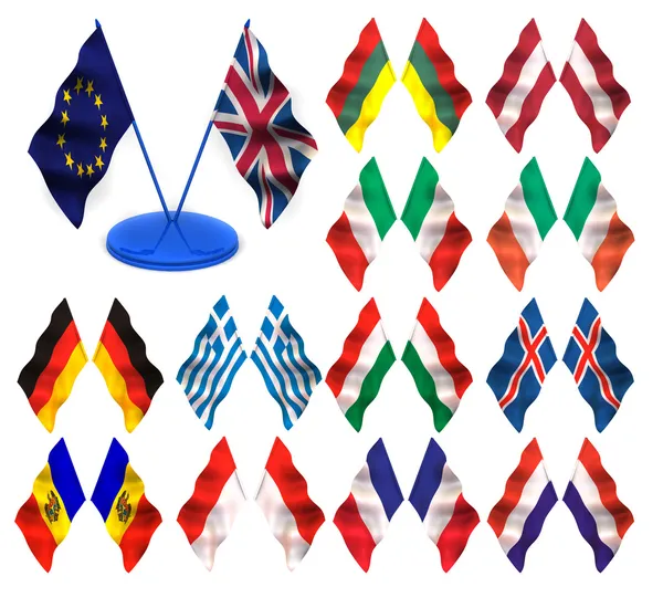 Flags. 3d — Stock Photo, Image