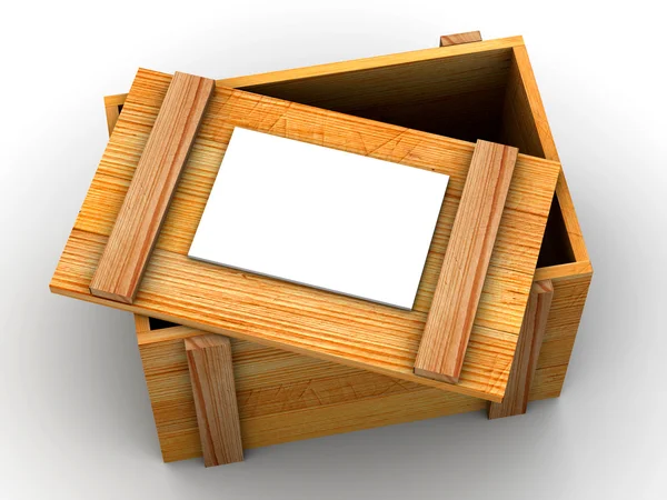 Ящик. 3d — стоковое фото