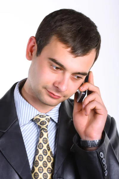 Men talking on telephone. — Stock Photo, Image
