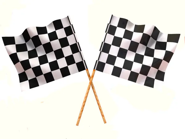 Flagi z szachownicą — Zdjęcie stockowe