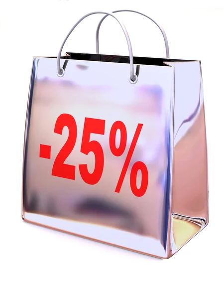Bevásárlótáska százalék — Stock Fotó