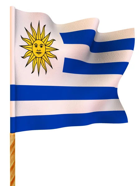 Flagga. Uruguay. 3d — Stockfoto