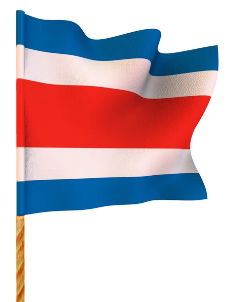 Vlajka. Kostarika. — Stock fotografie