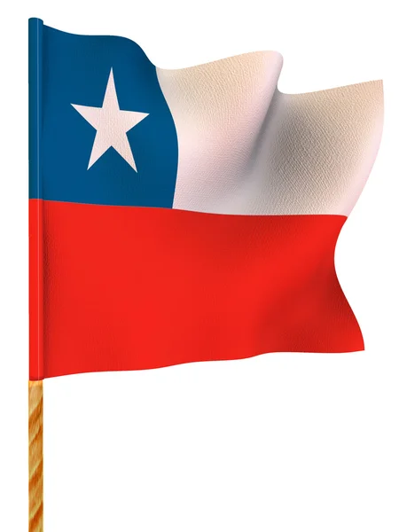 Bandera. Chili. 3d — Foto de Stock