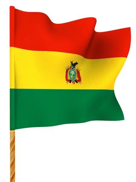 Flag. Bolivia. 3d — Stockfoto