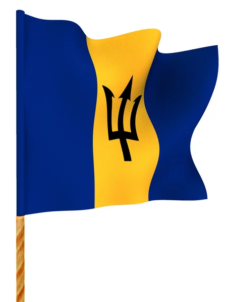 Флаг. Барбадос. 3d — стоковое фото