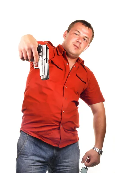 총을 가진 남자 — 스톡 사진