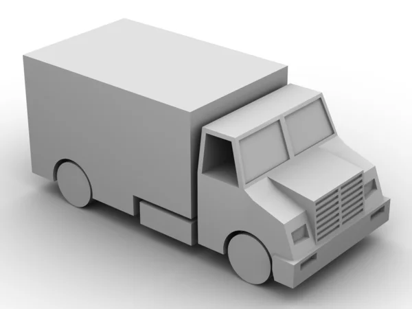 Model van aanhangwagen. 3D — Stockfoto