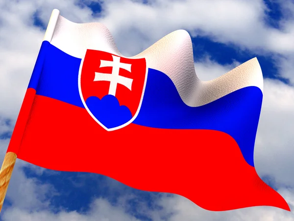 Flagge zeigen. Slowakei — Stockfoto