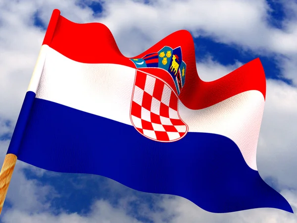 Vlajka. Chorvatsko — Stock fotografie