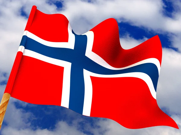 Vlajka. Norsko — Stock fotografie