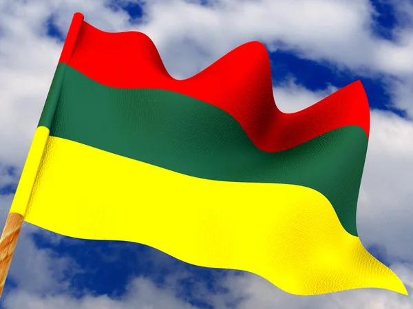 Флаг. Литва. 3d — стоковое фото