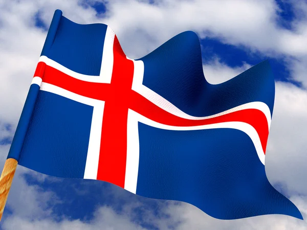Bayrak. İzlanda — Stok fotoğraf