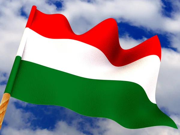 Zászló. Magyarország — Stock Fotó