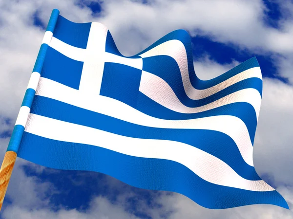 Флаг. Греция — стоковое фото