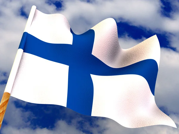 Σημαία. Φινλανδία — Φωτογραφία Αρχείου