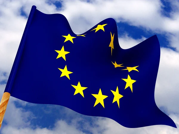 Bandeira. Euro — Fotografia de Stock
