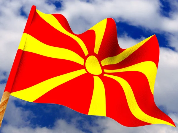Флаг. Македония — стоковое фото