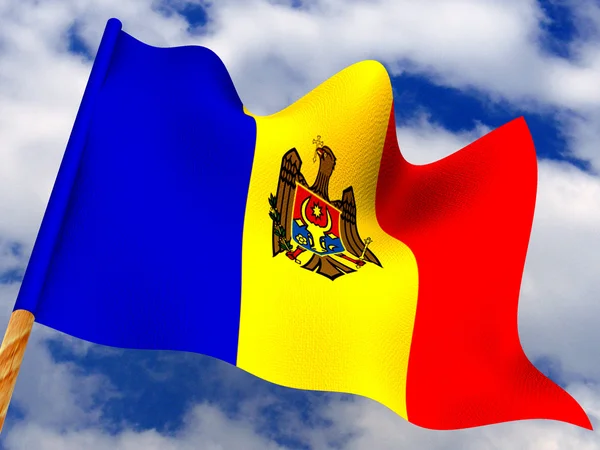Flaga. Mołdawia — Zdjęcie stockowe
