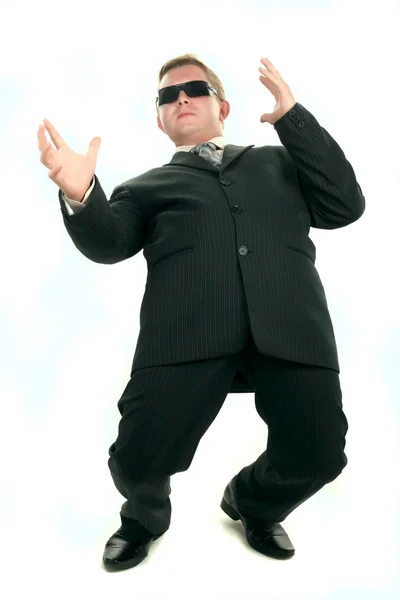 Man in suit. Funny person — Stock Photo, Image
