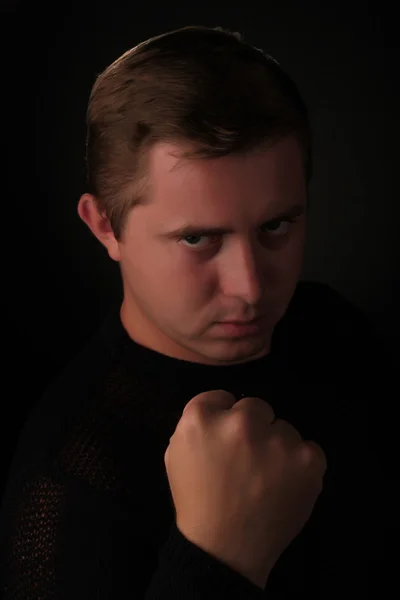 男人的拳击手的姿势 — 图库照片