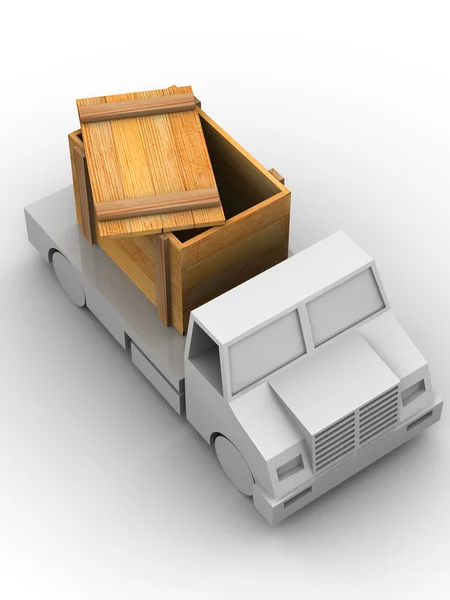 拖车用板条箱 — 图库照片