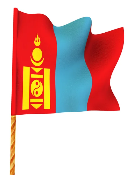 Flagge zeigen. Mongolei — Stockfoto