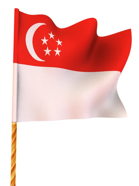 Flagge zeigen. Singapore — Stockfoto