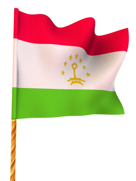 Vlajka. Tádžikistán — Stock fotografie