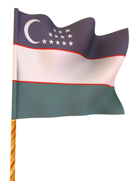 Flaga. Uzbekistan — Zdjęcie stockowe