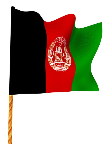 Flaga. Afganistan — Zdjęcie stockowe