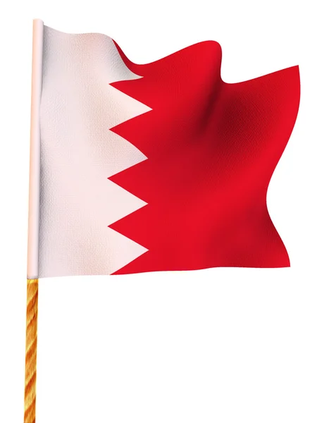 Flaga. Bahrajn — Zdjęcie stockowe