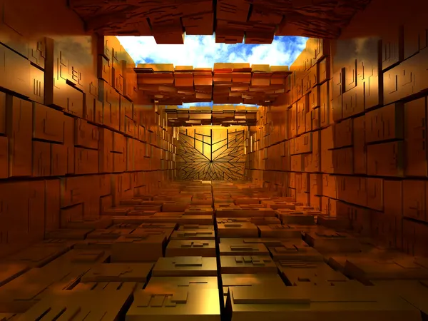 Abstrac edifício de caixas — Fotografia de Stock