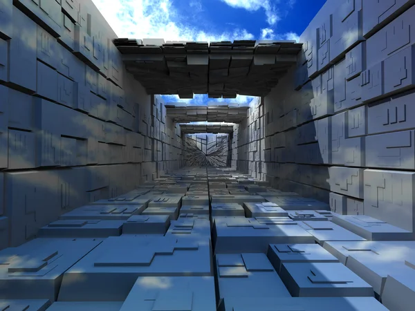 Abstrac edifício de caixas — Fotografia de Stock