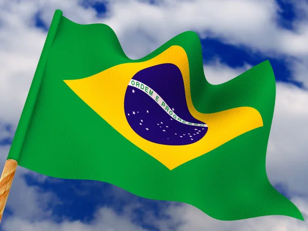 Vlajka. Brazílie — Stock fotografie