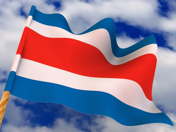 Bandeira. Costa Rica — Fotografia de Stock