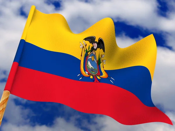 Флаг. Эквадор — стоковое фото