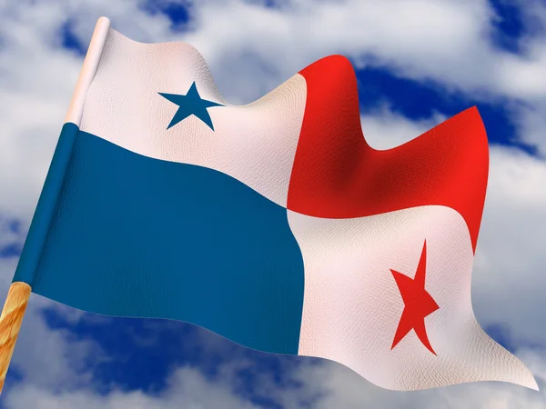 Flagge zeigen. panama — Stockfoto