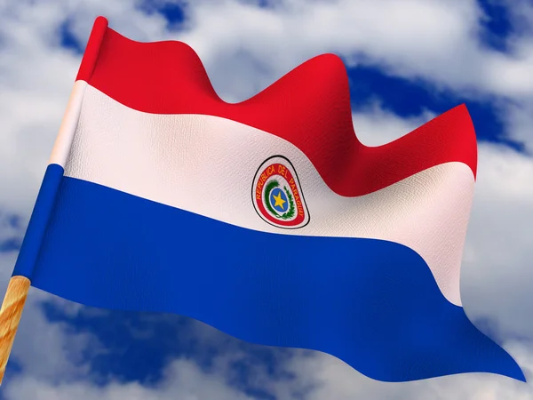 Flagge zeigen. Paraguay — Stockfoto