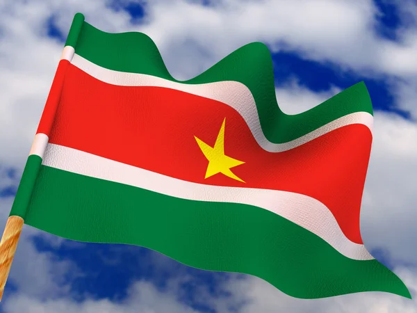 Flagge zeigen. Surinam — Stockfoto