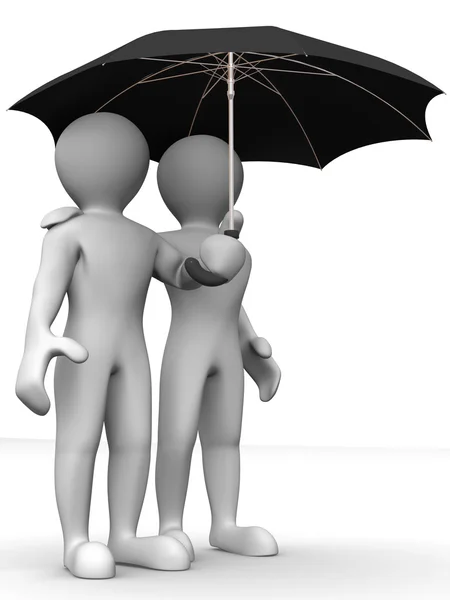Mann mit Regenschirm — Stockfoto