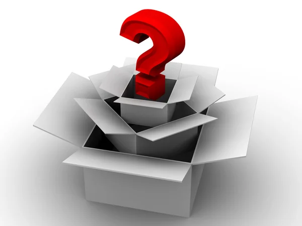 Question from boxes — Stock Photo, Image