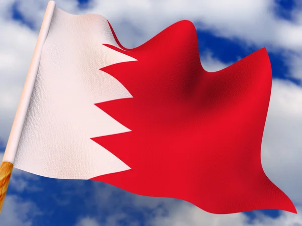Flaga. Bahrajnu. — Zdjęcie stockowe