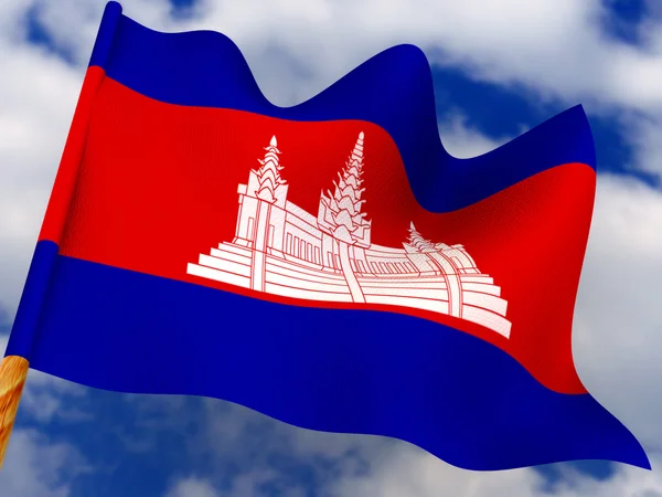 Flagge zeigen. Kambodscha. — Stockfoto