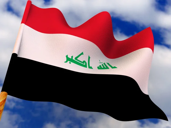 Flaga. Irak. — Zdjęcie stockowe