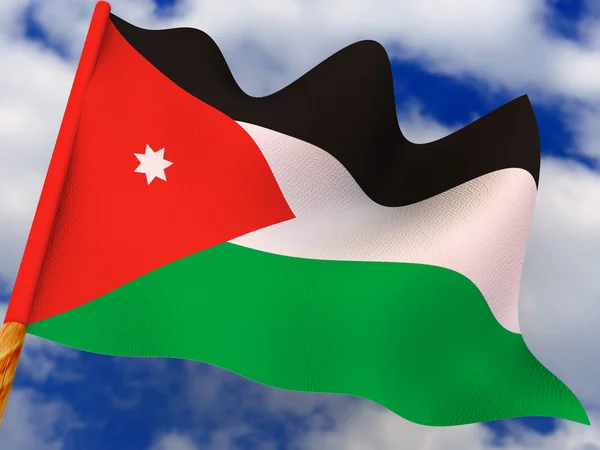 Bandera. Jordania . —  Fotos de Stock