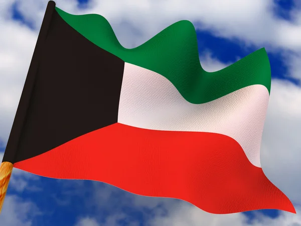 Bandera. Kuwait . —  Fotos de Stock